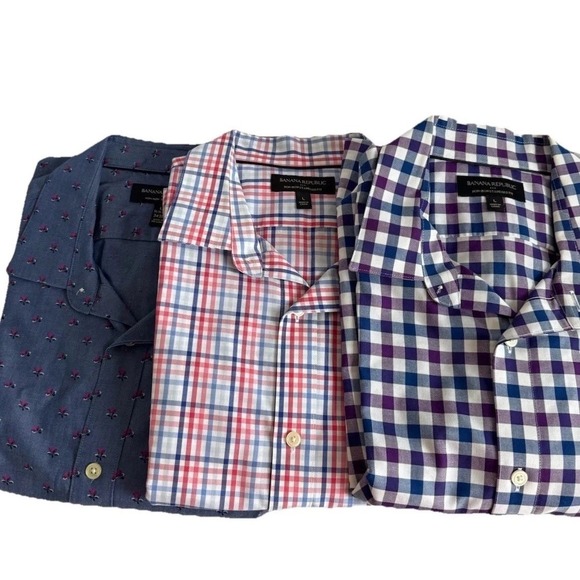 Banana Republic Other - Banana Republic Lot Of 3 Button Down Shirts Large Cotton Long Sleeve Career